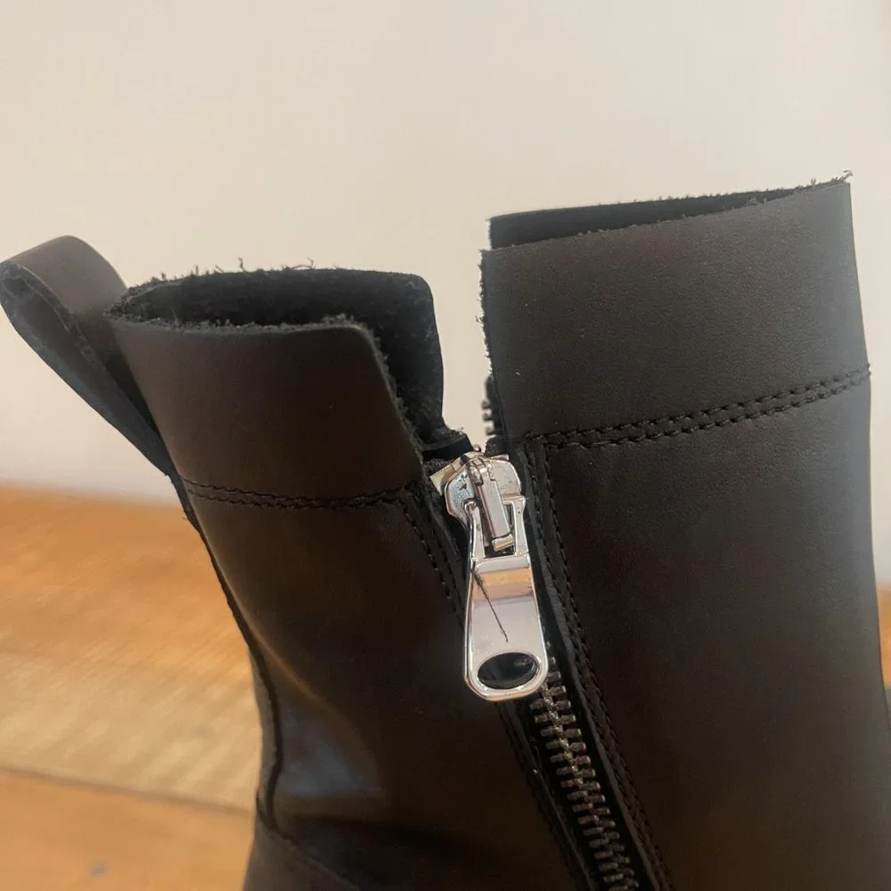 FREE PEOPLE Mara Zip Moto Boots Black size  8.5  NWOB $298 - Picture 5 of 15